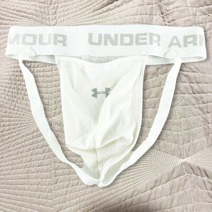 Under Armour White Silky Compression Jockstrap Heat Gear Size 2XL